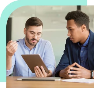 Man receiving a consultation